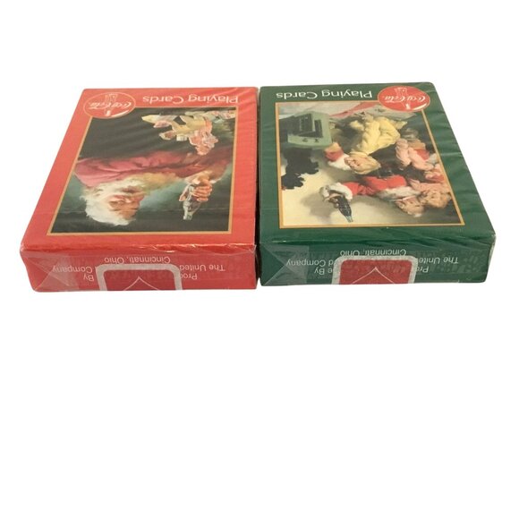 VTG Coca-Cola Santa Nostalgia Playing Cards 1996 Tin Set Sealed Decks Xmas USA - Picture 9 of 10